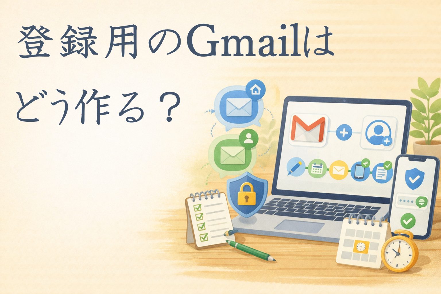 Gmailを新しく取得する方法を伝える記事のアイキャッチ画像