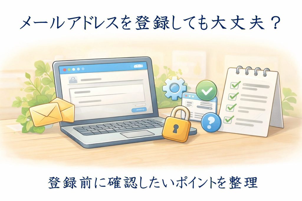 DUGAにメールアドレスを登録して大丈夫？不安な人向けに確認ポイントをやさしく整理